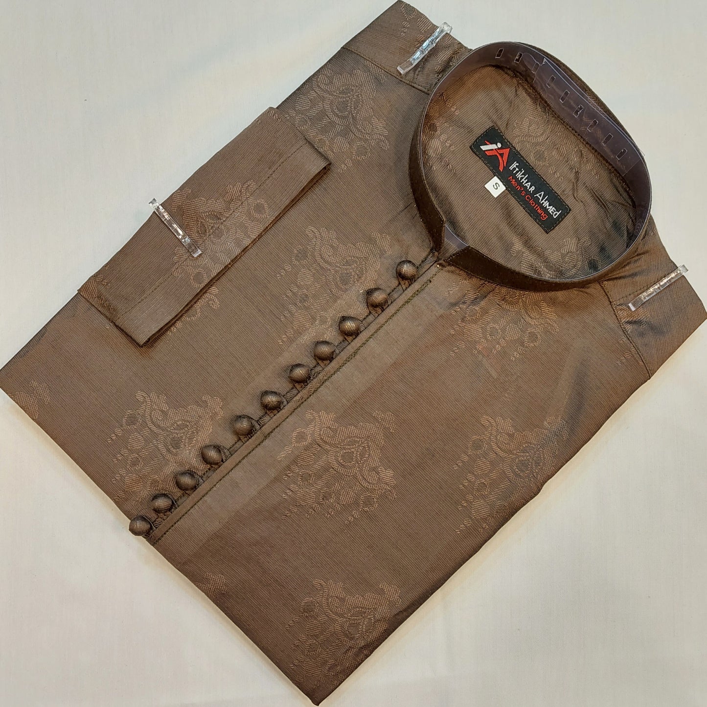 Dark Brown Kurta - Jaykart Embose