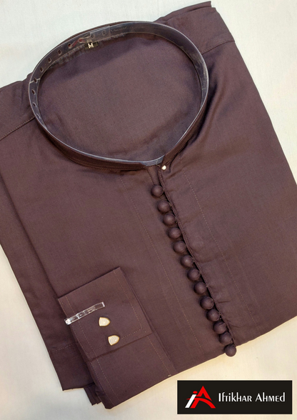 Dark Purple Kurta Pajama - Wash n Wear Fabric