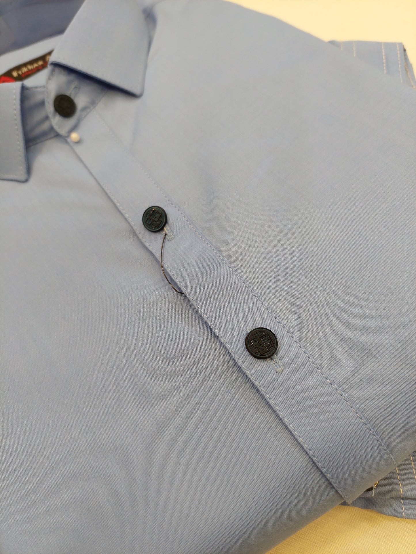 Sky Blue - Kameez Shalwar - Wash n Wear Fabric