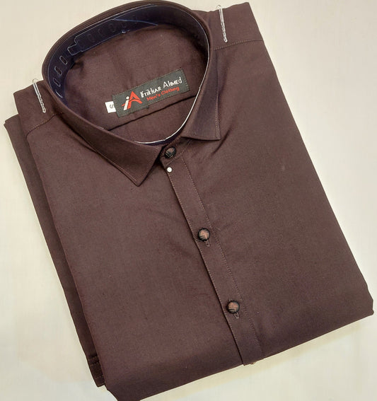 Dark Maroon - Kameez Shalwar - Wash n Wear Fabric