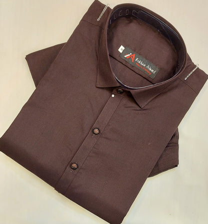 Dark Maroon - Kameez Shalwar - Wash n Wear Fabric