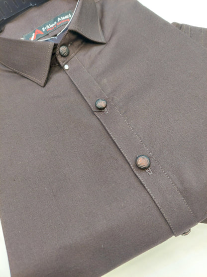 Dark Maroon - Kameez Shalwar - Wash n Wear Fabric