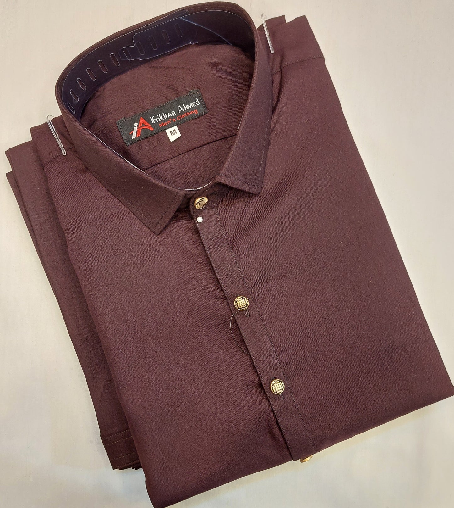 Maroon - Kameez Shalwar - Wash n Wear Fabric