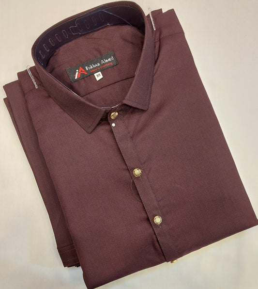 Maroon - Kameez Shalwar - Wash n Wear Fabric