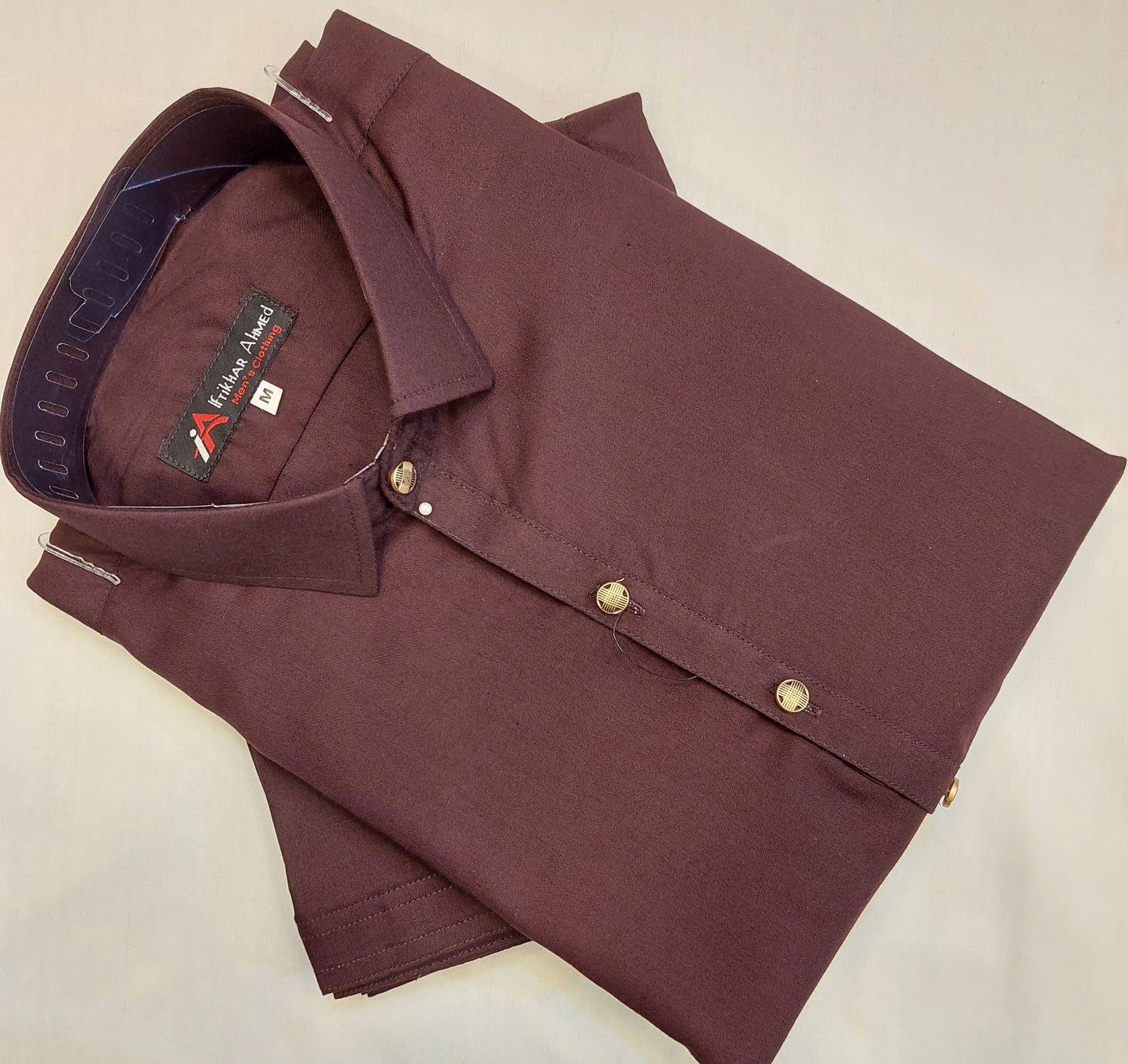 Maroon - Kameez Shalwar - Wash n Wear Fabric