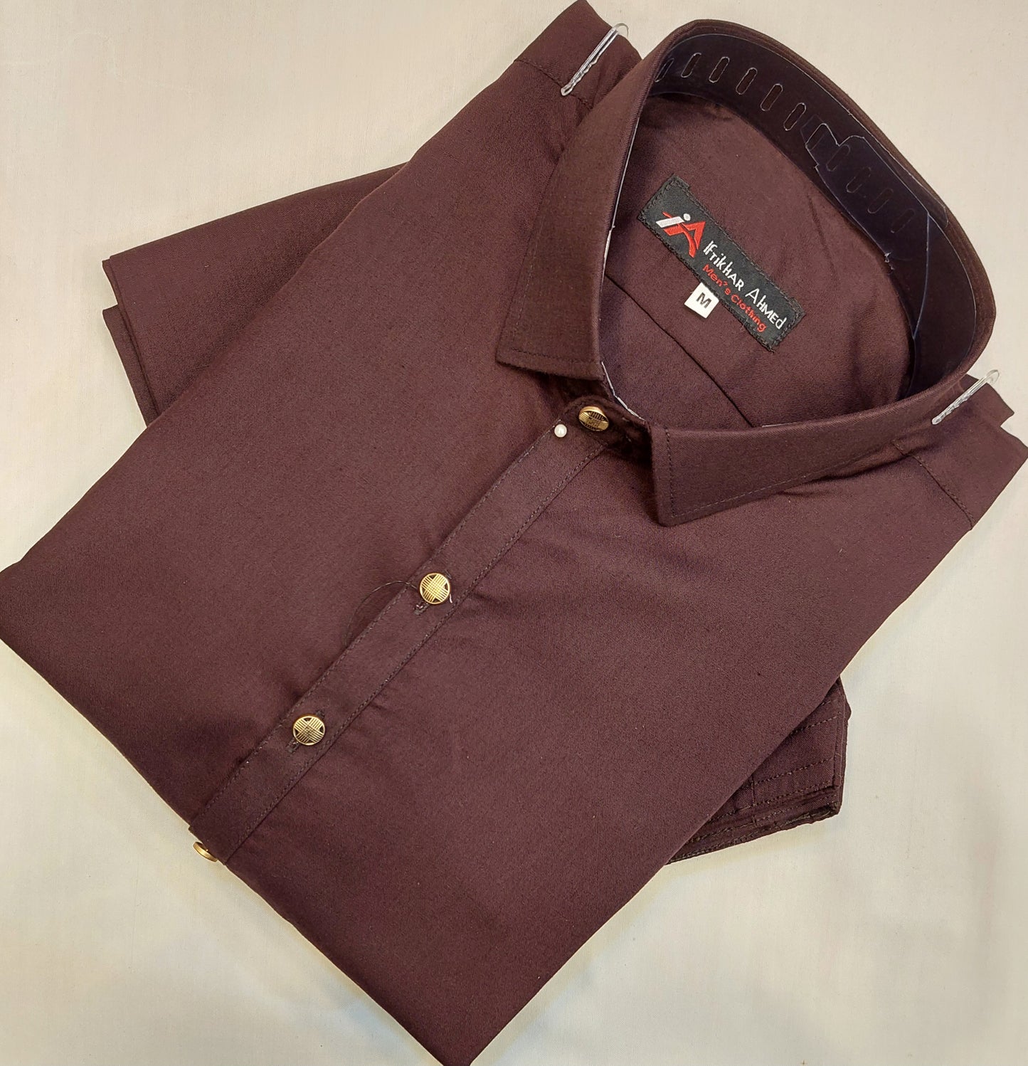 Maroon - Kameez Shalwar - Wash n Wear Fabric