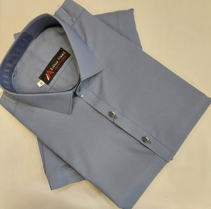 Greyish Blue - Kameez Shalwar - Wash n Wear Fabric