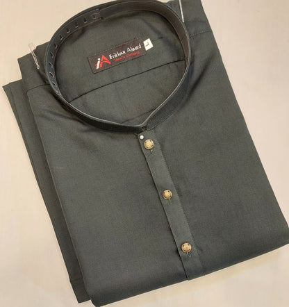 Bottle Green - Kameez Shalwar - Wash n Wear Fabric