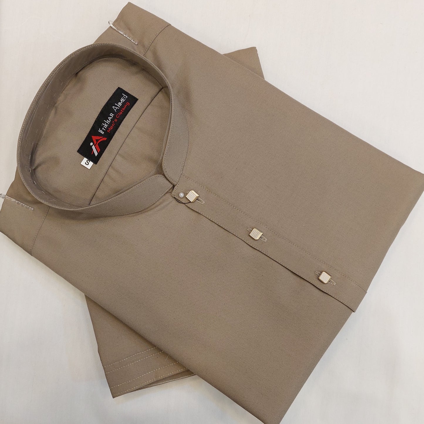 Light Coffee - Kameez Shalwar - Wash n Wear Fabric