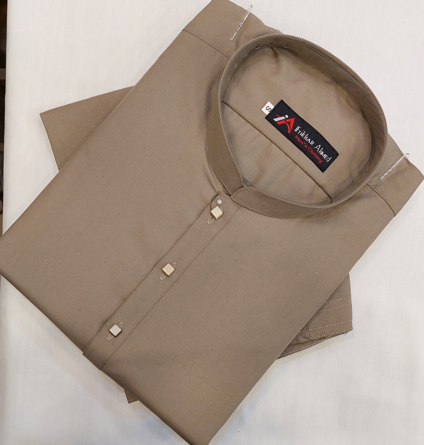 Light Coffee - Kameez Shalwar - Wash n Wear Fabric