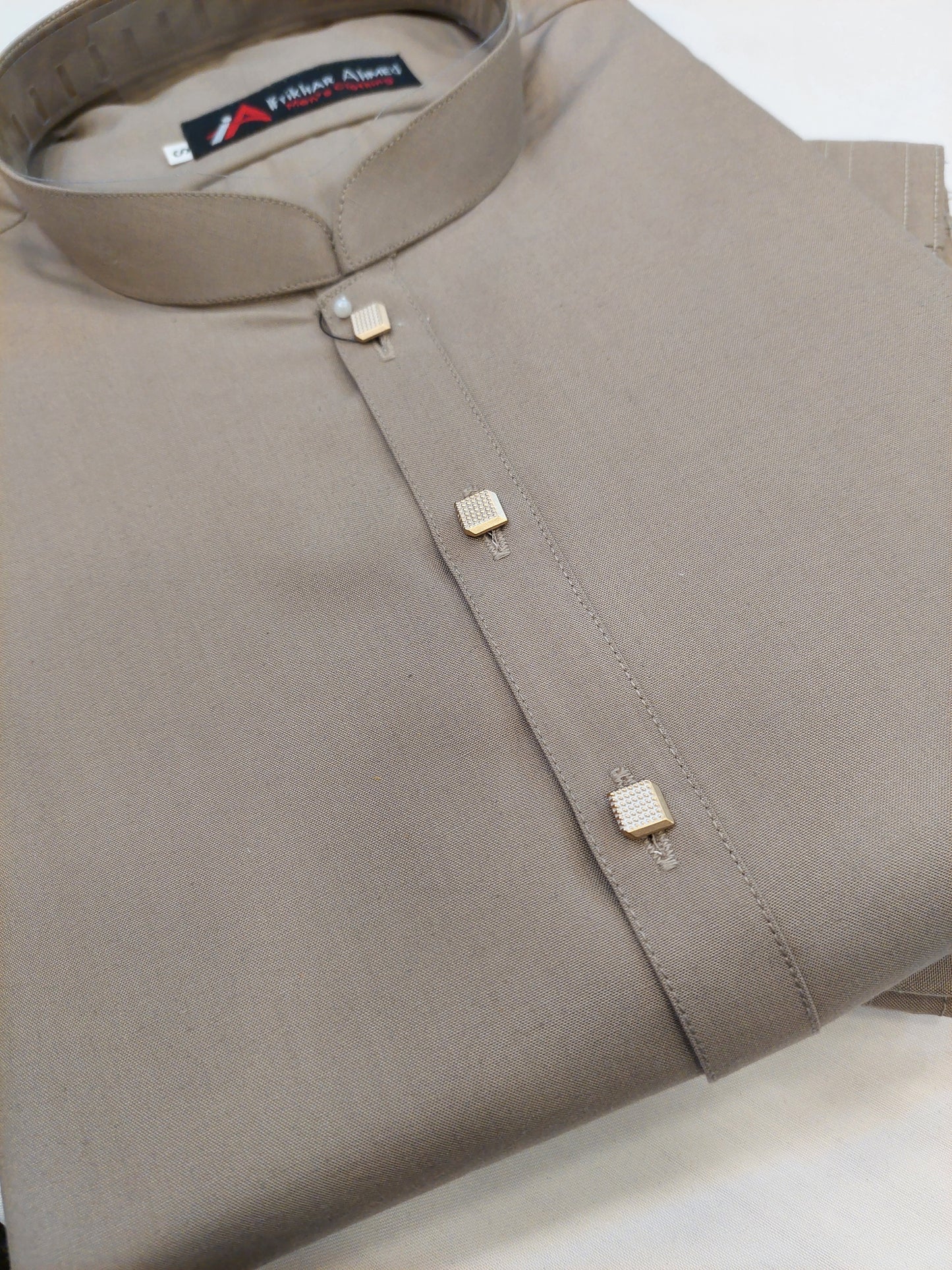 Light Coffee - Kameez Shalwar - Wash n Wear Fabric