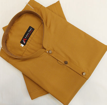 Mustard - Kameez Shalwar - Wash n Wear Fabric