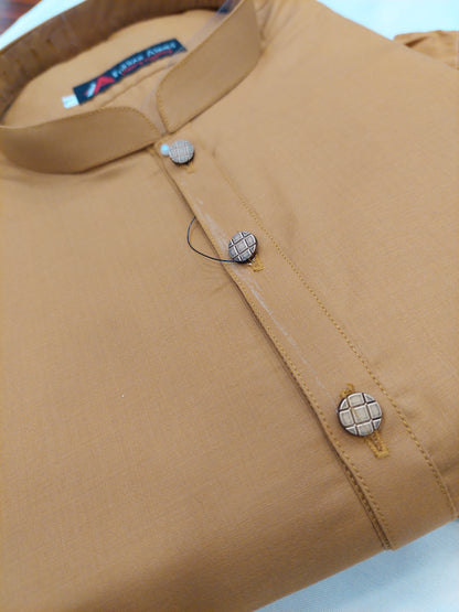 Mustard - Kameez Shalwar - Wash n Wear Fabric