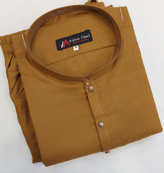 Bright Mustard - Kurta Pajama - Wash n Wear Fabric
