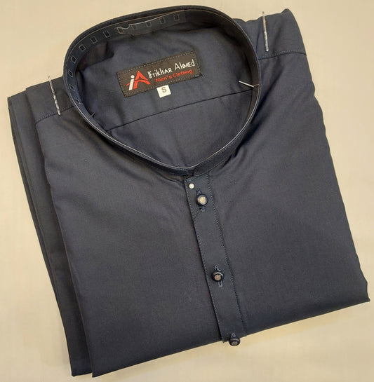 Milt Blue - Kurta Pajama - Wash n Wear Fabric