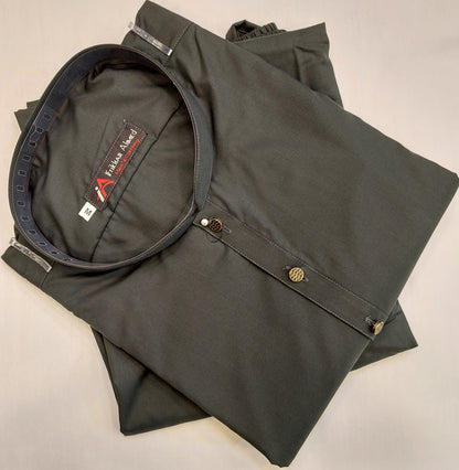 Bottle Green - Kurta Pajama - Wash n Wear Fabric