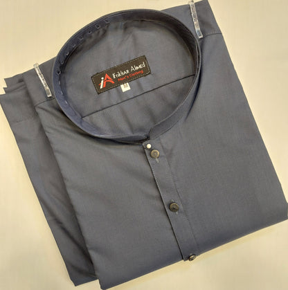 Charcoal Grey - Kurta Pajama - Wash n Wear Fabric