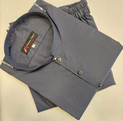 Charcoal Grey - Kurta Pajama - Wash n Wear Fabric