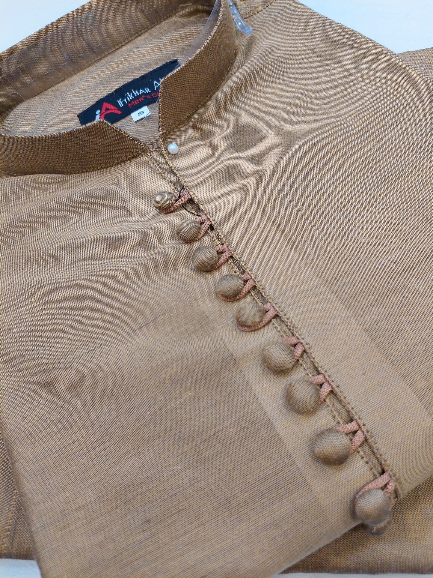Dark Golden - Kurta Pajama - Cotton Silk - Fabric