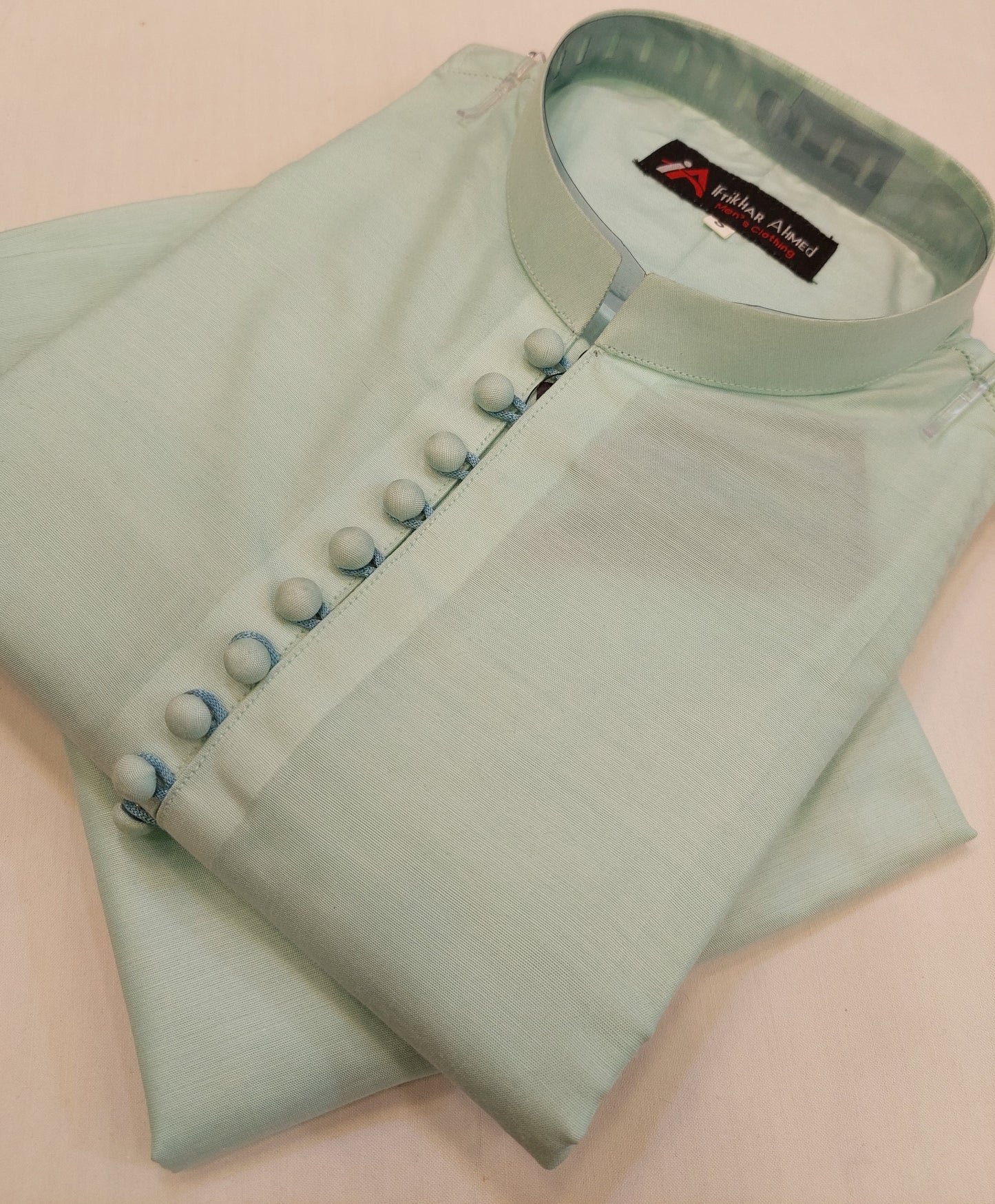 Sea Green - Kurta Pajama - Cotton Silk - Fabric