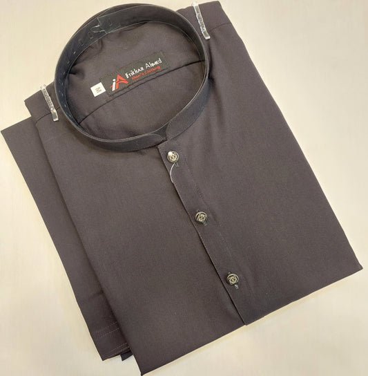 Charcoal Grey - Kameez Shalwar - Wash n Wear Fabric