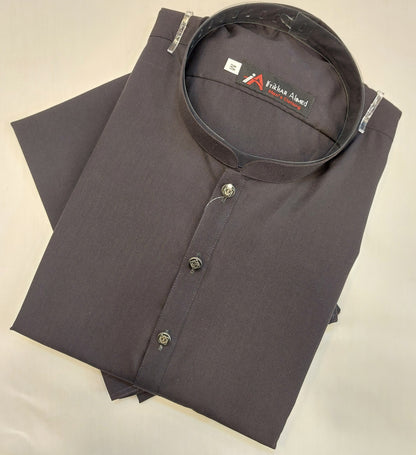 Charcoal Grey - Kameez Shalwar - Wash n Wear Fabric