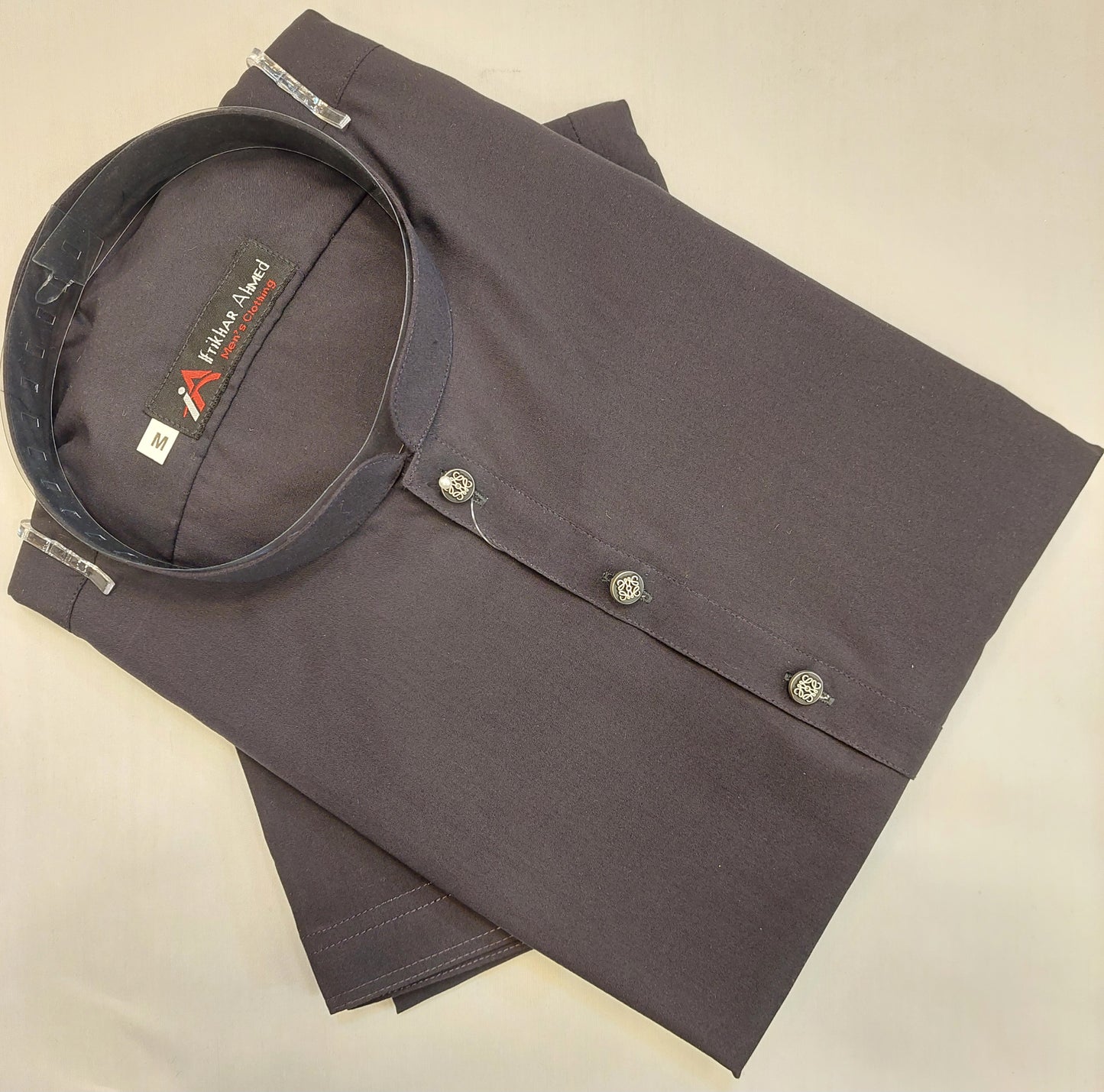 Charcoal Grey - Kameez Shalwar - Wash n Wear Fabric
