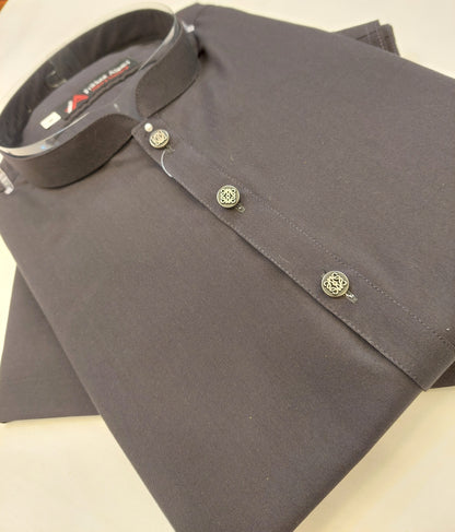 Charcoal Grey - Kameez Shalwar - Wash n Wear Fabric