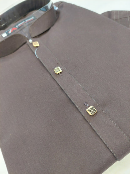 Dark Maroon - Kameez Shalwar - Wash n Wear Fabric