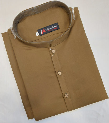 Dhani Brown - Kameez Shalwar - Wash n Wear Fabric