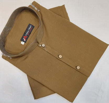 Dhani Brown - Kameez Shalwar - Wash n Wear Fabric
