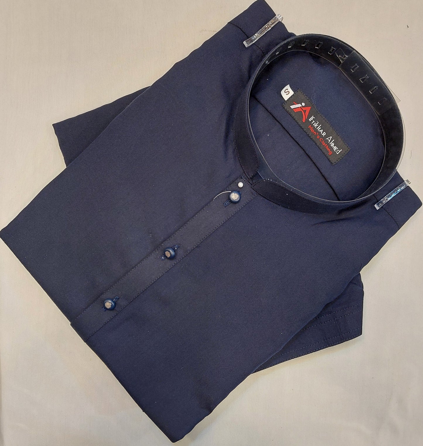 Navy Blue - Kameez Shalwar - Wash n Wear Fabric