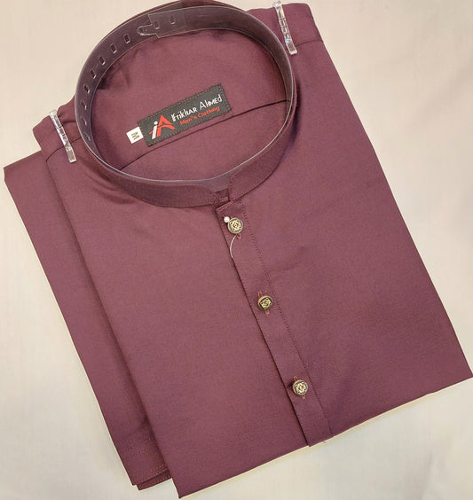 Maroon - Kameez Shalwar - Wash n Wear Fabric