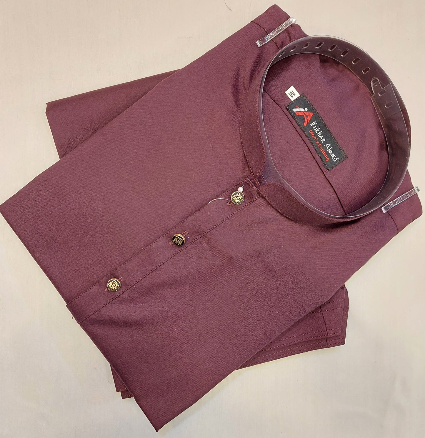 Maroon - Kameez Shalwar - Wash n Wear Fabric