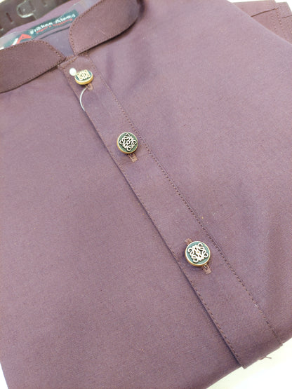 Maroon - Kameez Shalwar - Wash n Wear Fabric