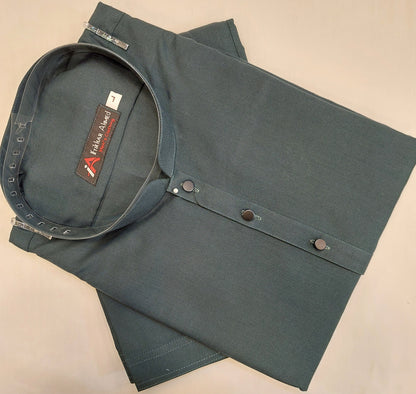 Pea Cock Blue - Kameez Shalwar - Wash n Wear Fabric