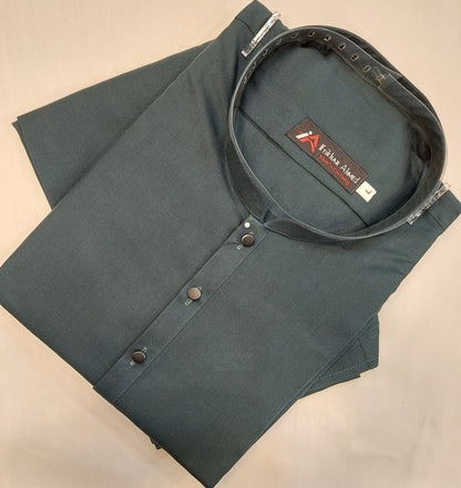 Pea Cock Blue - Kameez Shalwar - Wash n Wear Fabric
