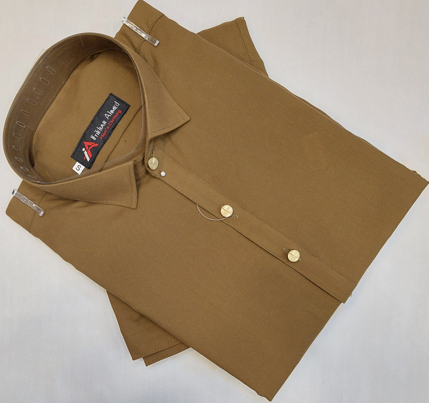 Dhani Brown - Kameez Shalwar - Wash n Wear Fabric