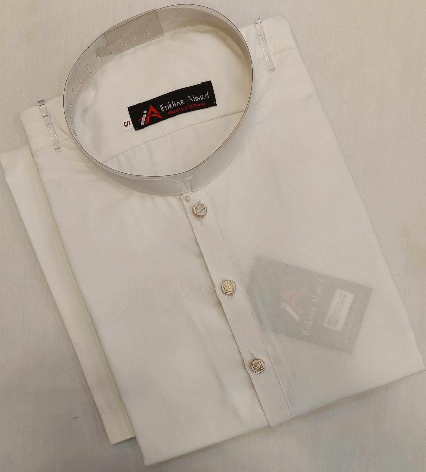 Milky White - Kurta Pajama - Wash n Wear - Fabric