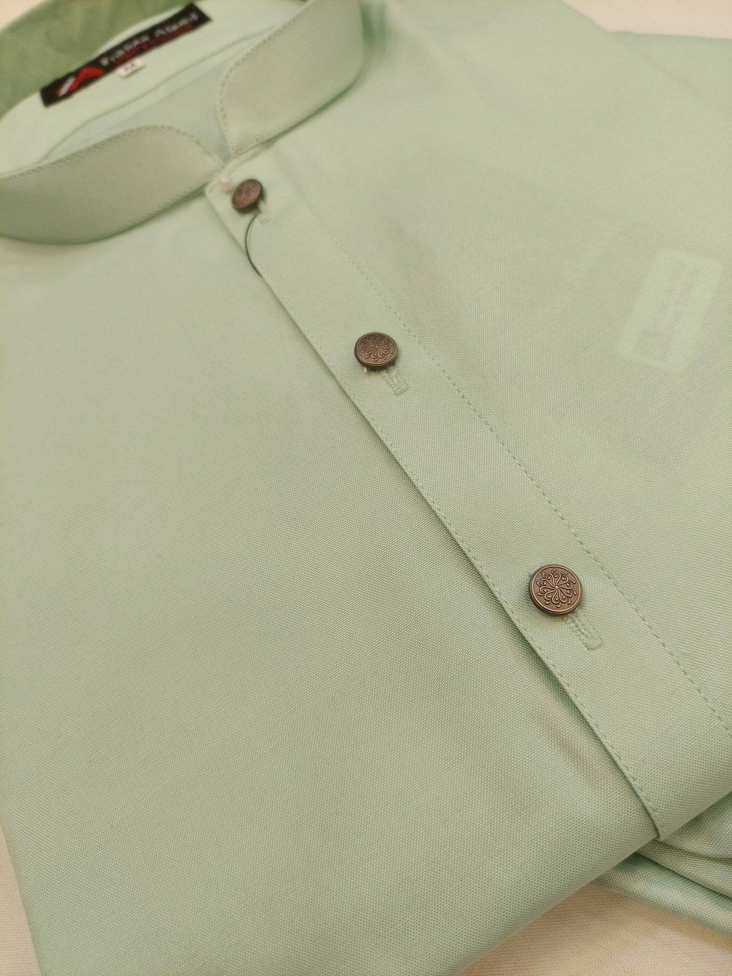 Sea Green- Kurta Pajama - Wash n Wear - Fabric
