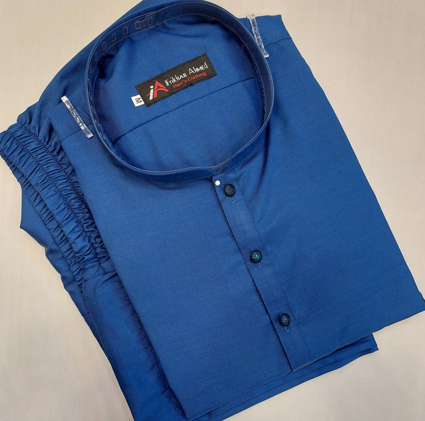 Royal Blue - Kurta Pajama - Wash n Wear - Fabric