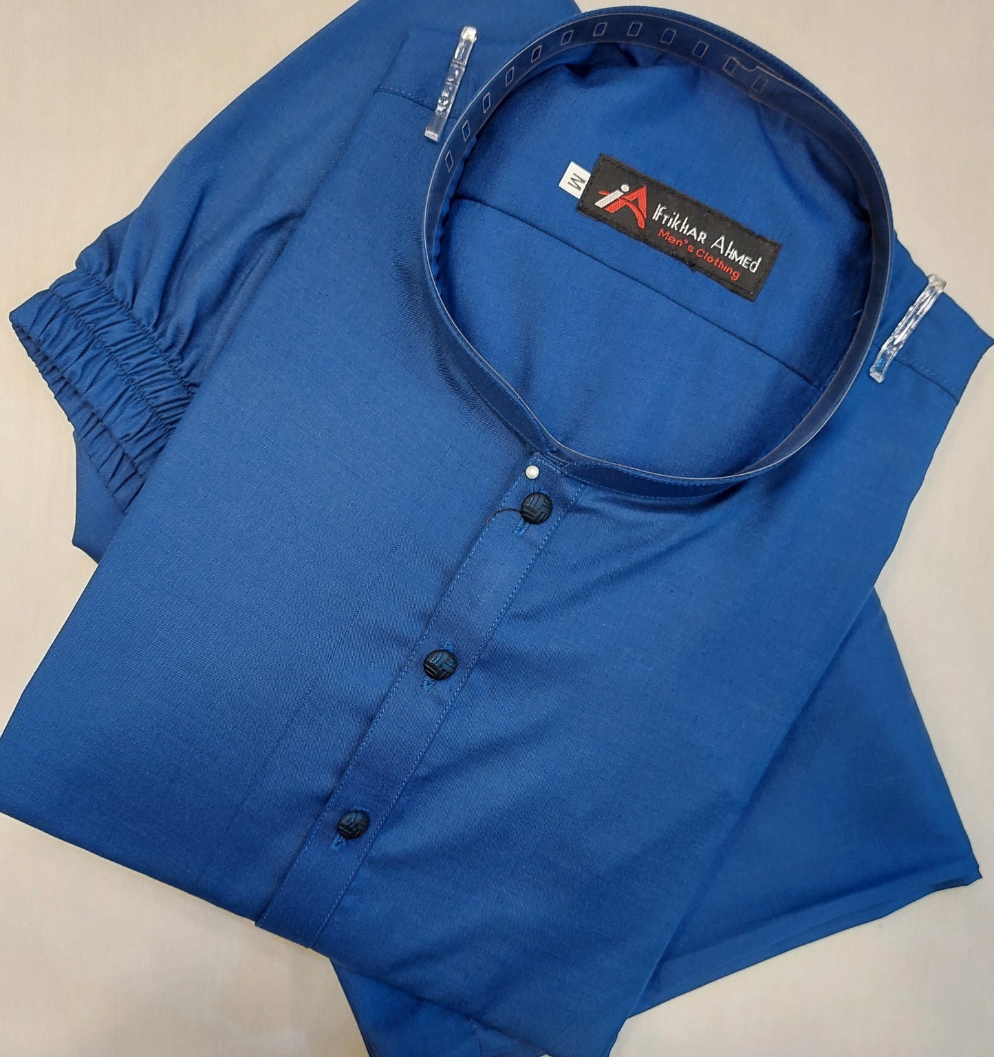 Royal Blue - Kurta Pajama - Wash n Wear - Fabric