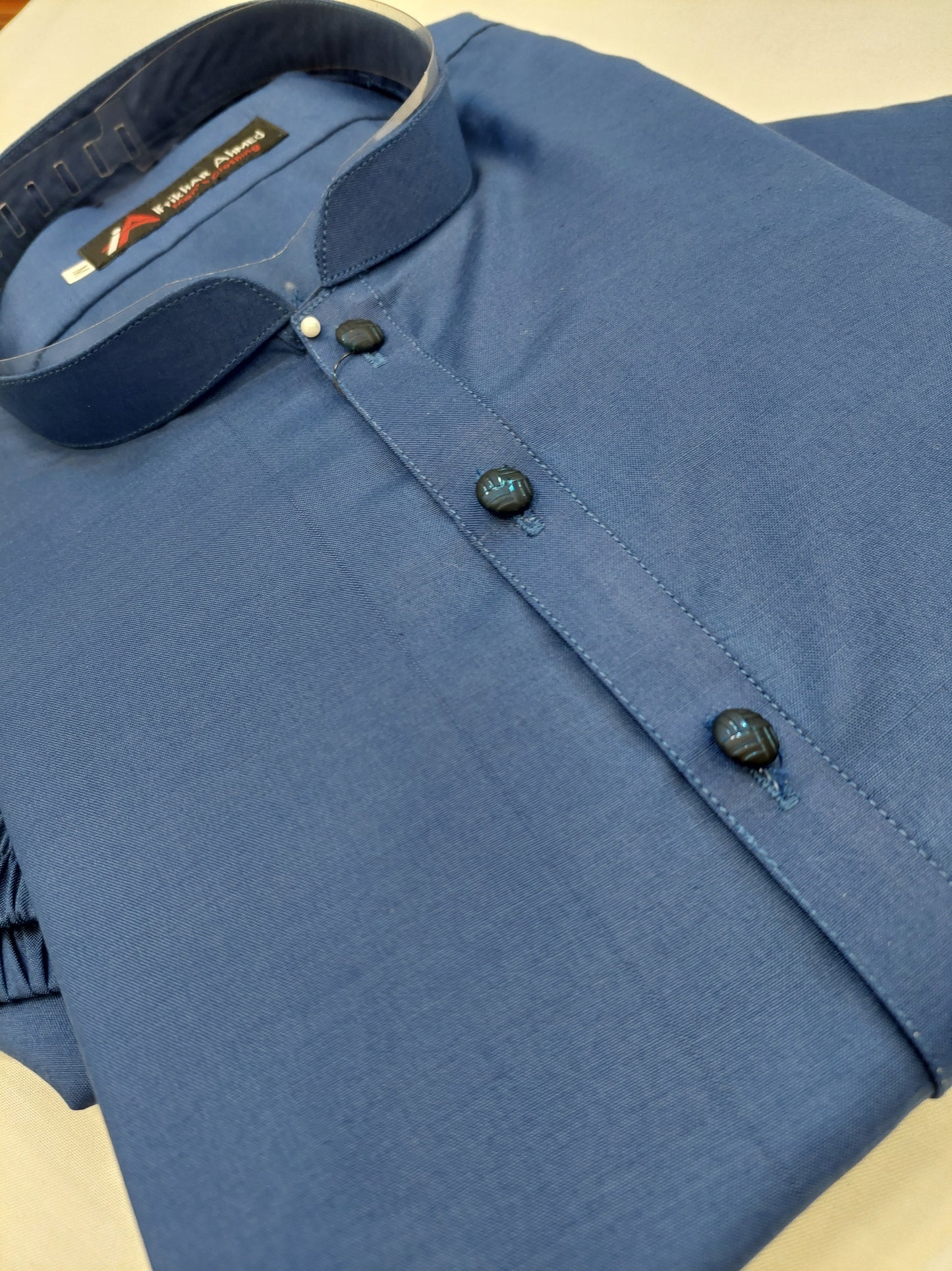 Royal Blue - Kurta Pajama - Wash n Wear - Fabric