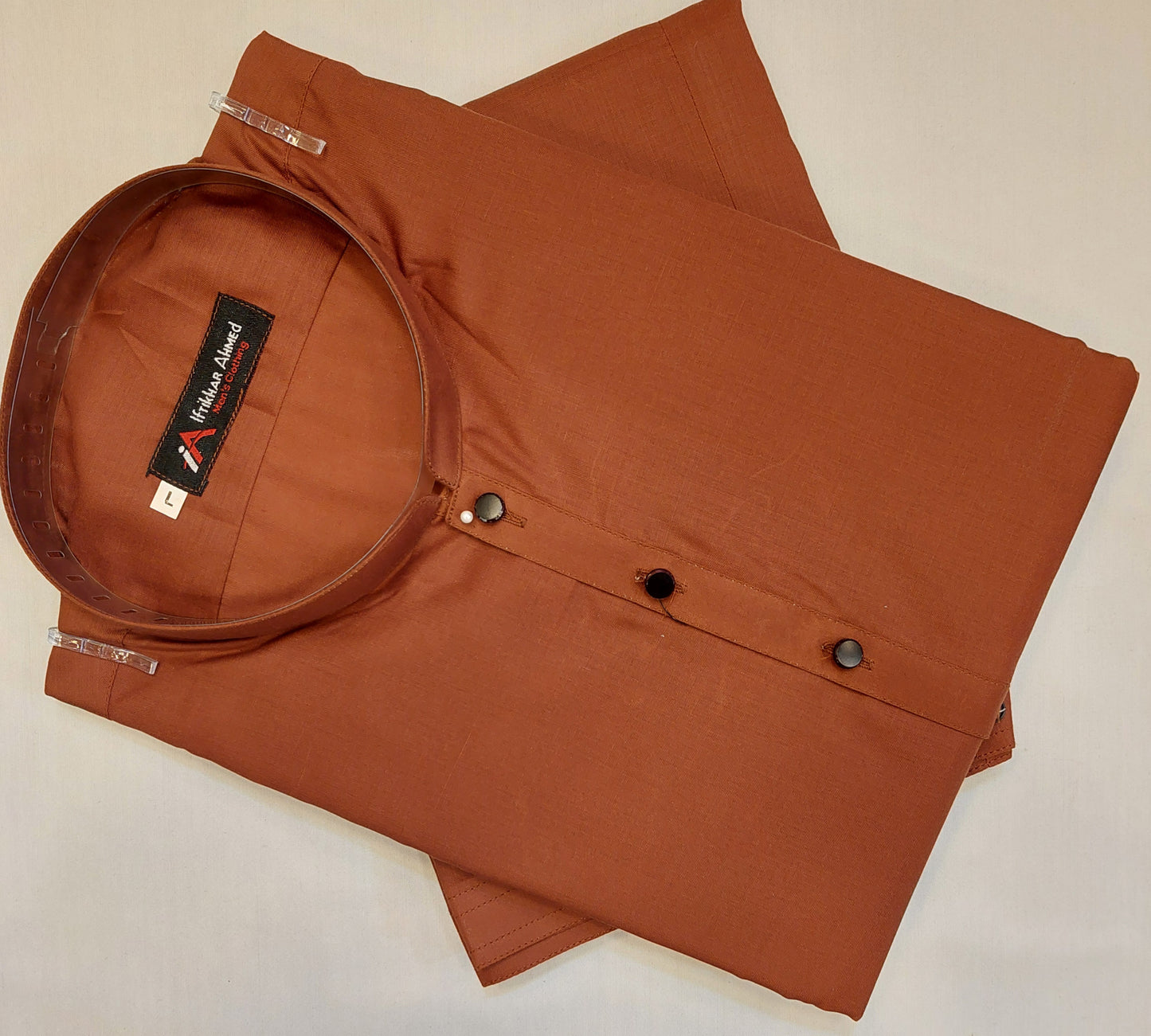 Rust - Kameez Shalwar - Egyptian Cotton  - Fabric