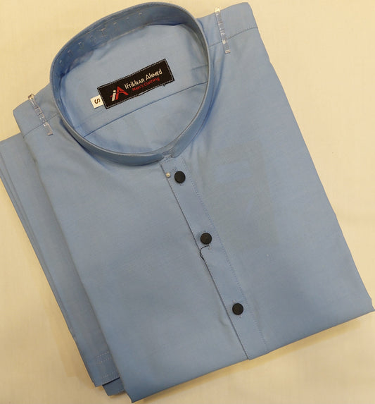 Sky Blue - Kameez Shalwar - Egyptian Cotton  - Fabric