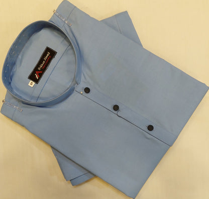 Sky Blue - Kameez Shalwar - Egyptian Cotton  - Fabric