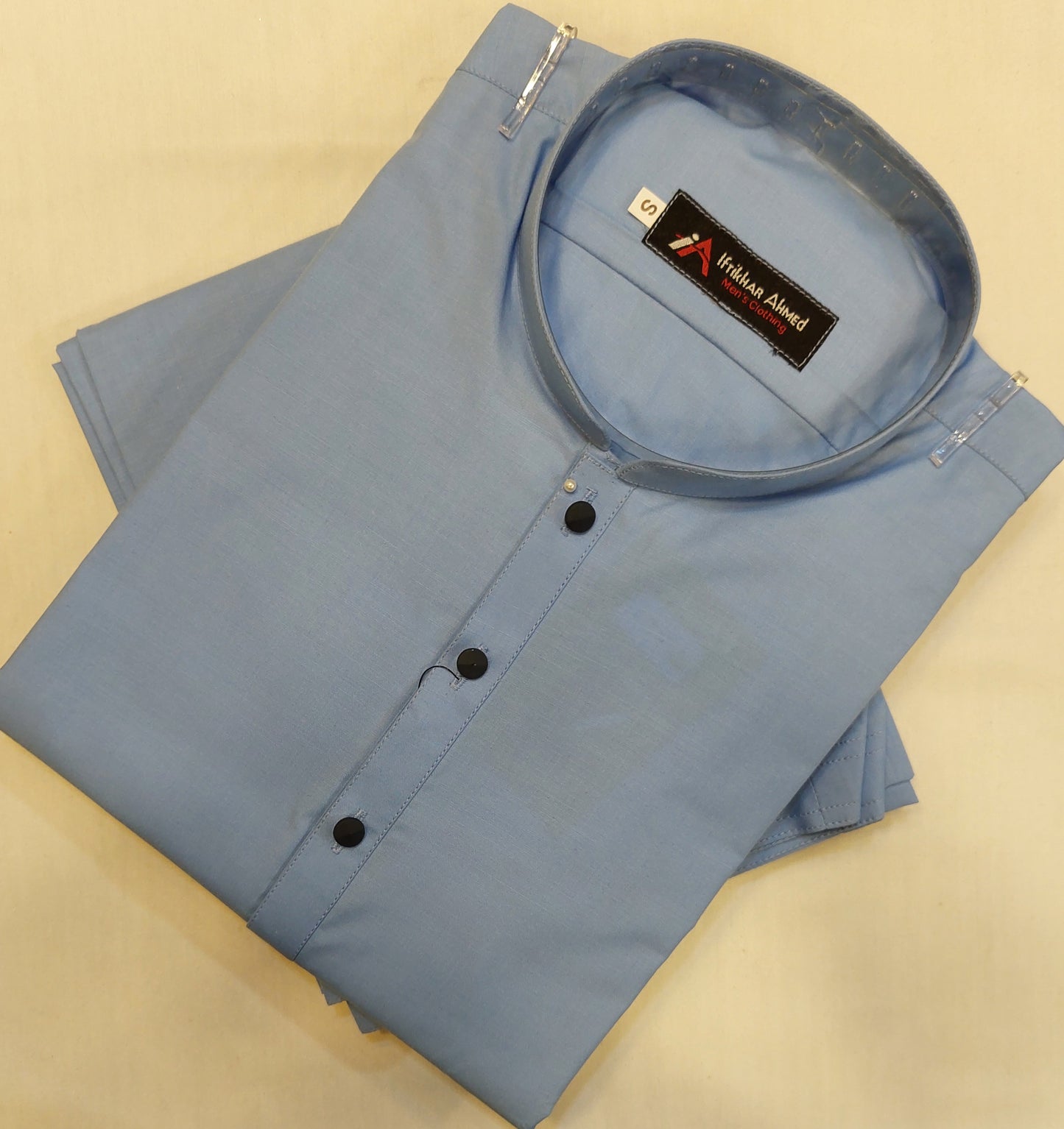 Sky Blue - Kameez Shalwar - Egyptian Cotton  - Fabric