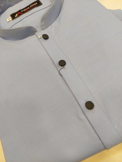 Sky Blue - Kameez Shalwar - Egyptian Cotton  - Fabric