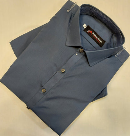 Blue - Kameez Shalwar - Wash n Wear Fabric