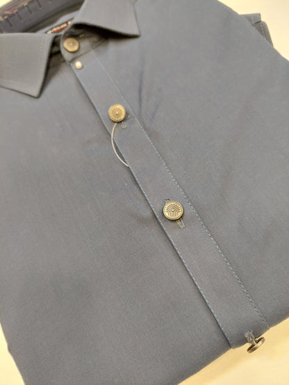 Blue - Kameez Shalwar - Wash n Wear Fabric